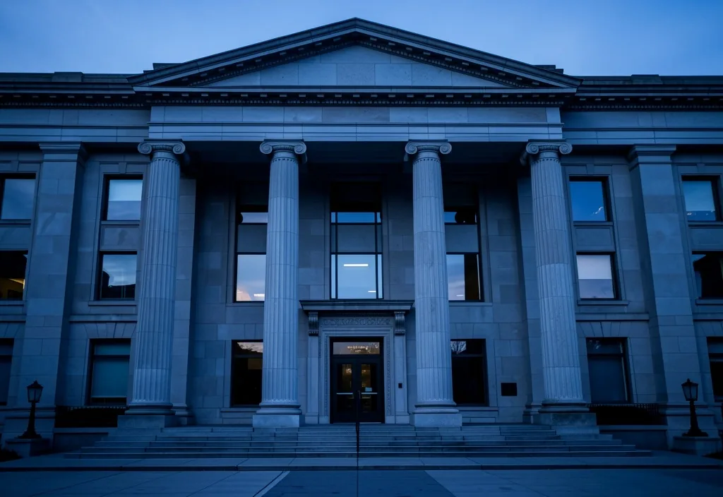 Central bank architecture at dusk